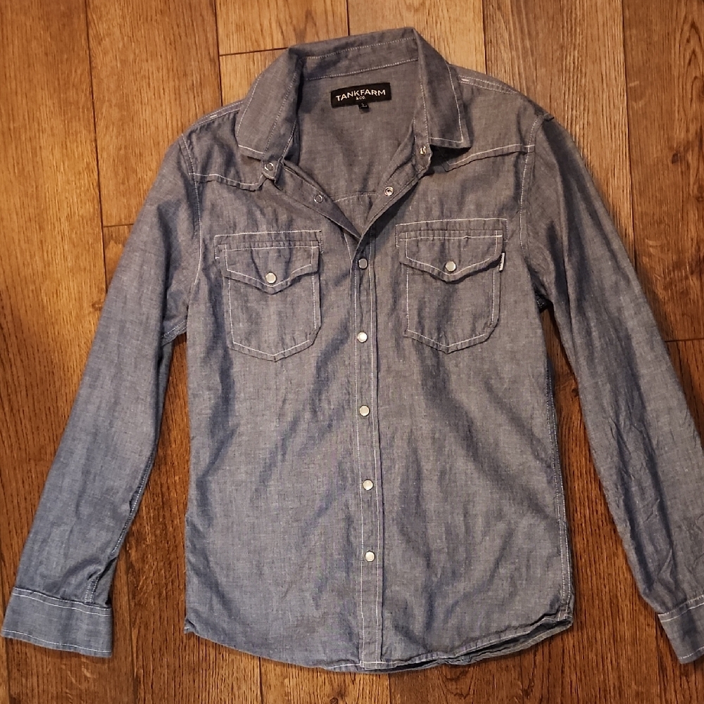 Tank Farm & Co Denim Shirt With Pearl Snaps